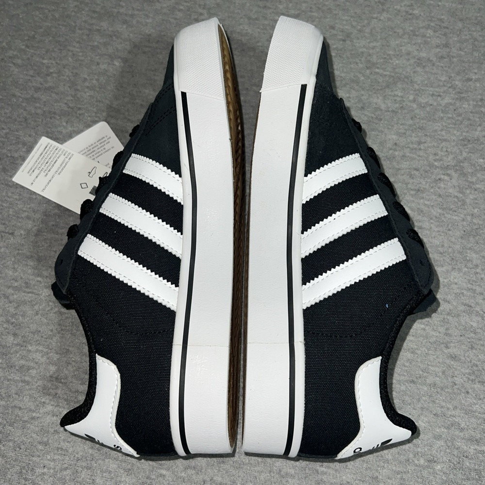 Adidas Campus Vulc J Black White Retro Sneakers Womens 6.5 Kids 4.5 IH8038 - Picture 10 of 16